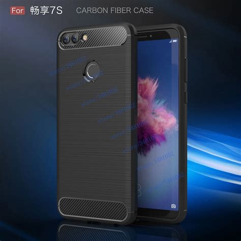 Luxury Soft TPU Cases for Huawei P Smart FIG LX1 FIG LA1 Carbon Fiber Silicone Cover for Huawei ...