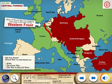 WW1 for Kids is a basic timeline of events with added interactive features | Ww1 history ...