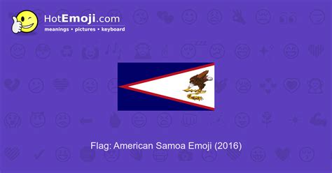 🇦🇸 Flag: American Samoa Emoji Meaning with Pictures: from A to Z