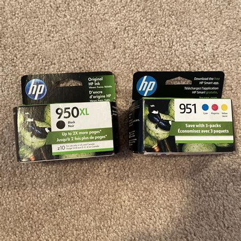 HP 950XL/951 Combo Pack Ink Cartridge, Black/Cyan/Magenta/Yellow 4 Pack | eBay