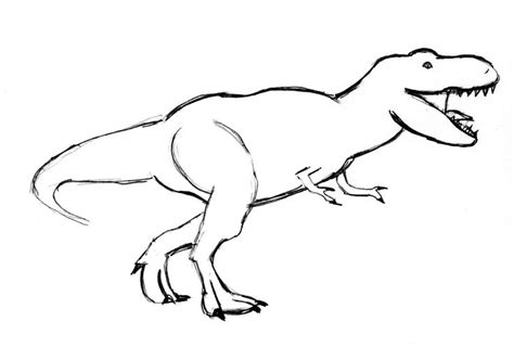 T-Rex Drawing Step By Step - Art Starts for Kids | T-rex drawing, Easy ...