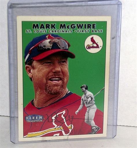 Mark McGwire St Louis Cardinals 2000 Fleer First Base Baseball Card Collectible # ...