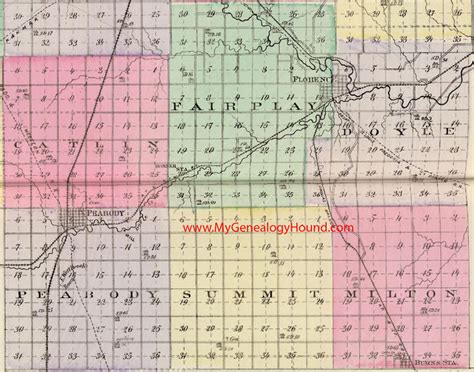 Southeast Marion County, Kansas 1887 Map