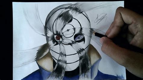 Speed Drawing Obito Uchiha war mask - Desenhando Obito Uchiha - YouTube