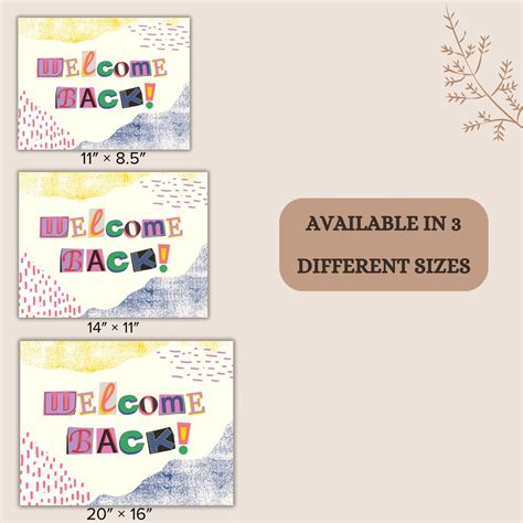 Welcome Back Sign Editable Printable Sign Welcome Back to - Etsy Canada