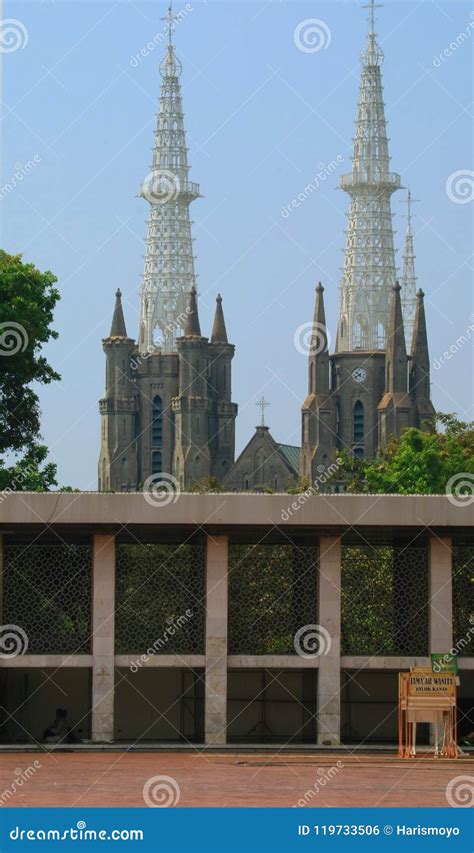 Jakarta Cathedral editorial photo. Image of praying - 119733506