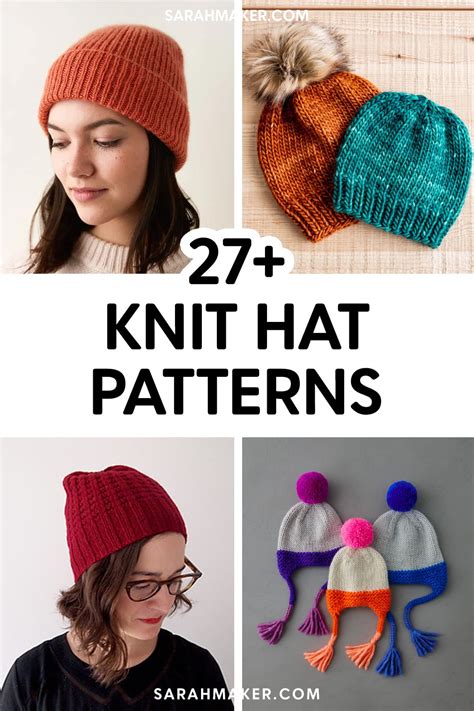 27 Free & Easy Knit Hat Patterns - Sarah Maker