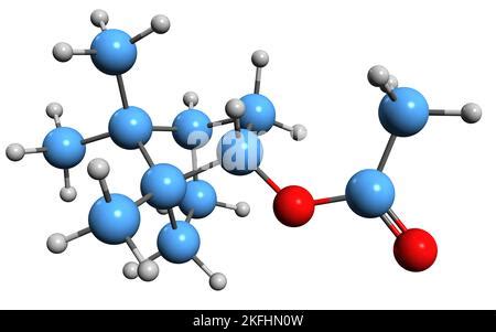 3D image of Isoborneol skeletal formula - molecular chemical structure ...