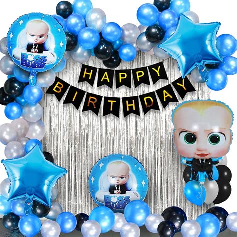 Buy Party Propz Baby Boss Theme Birthday Decorations - 55 Pcs Boss Baby Birthday Decorations ...