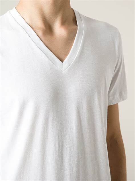 Theory V-Neck Cotton T-Shirt in White for Men - Lyst