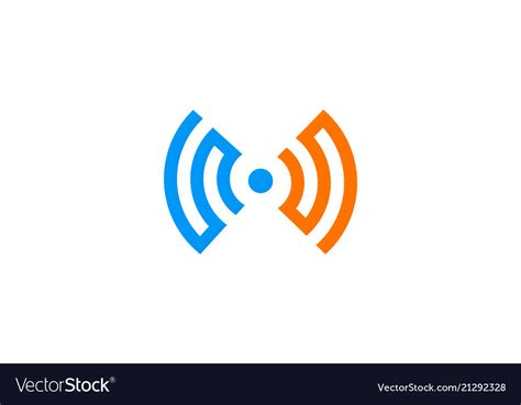 Signal technology logo Royalty Free Vector Image