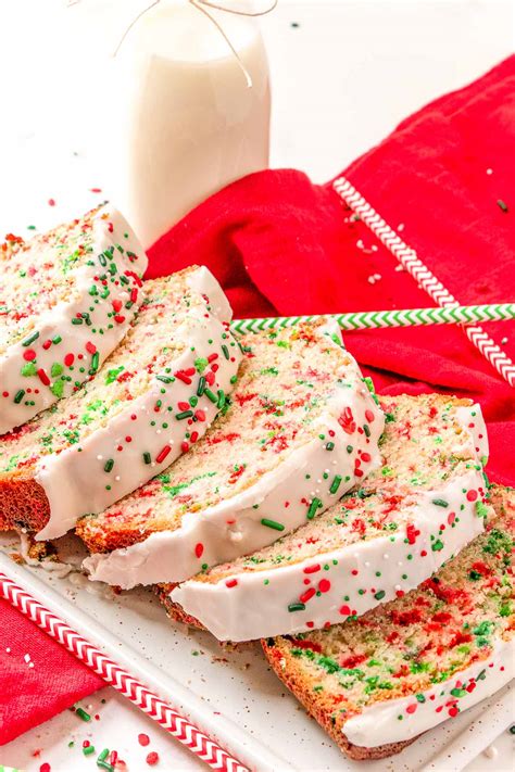 Easy Christmas Funfetti Bread Recipe - Sugar and Soul