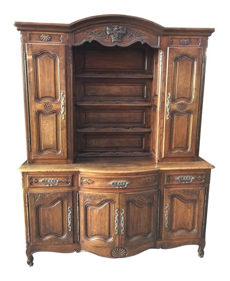 Antique Carved French Provincial China Cabinet on Chairish.com | French provincial china cabinet ...