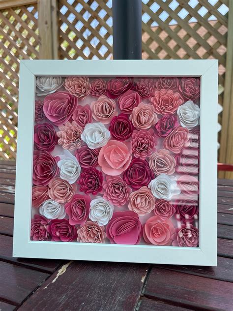 Customized Shadow Box Frame, Flowers, Mothers Day Gift, Grandma Gift ...