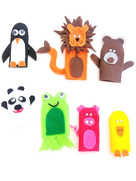 Felt Animal Finger Puppets - Our Kid Things