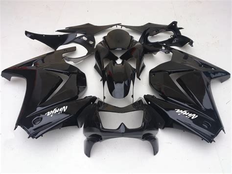 All black DIY for Kawasaki Ninja 250r Fairings bod kit 2008 2014 EX250 2009 2010 2011 2012 ZX ...