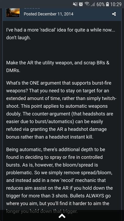 Some comment somebody wrote about the AR vs precision weapon debate that I 100% agree with! : r/halo