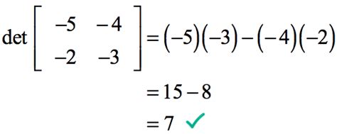 Determinant of 2x2 Matrix - ChiliMath