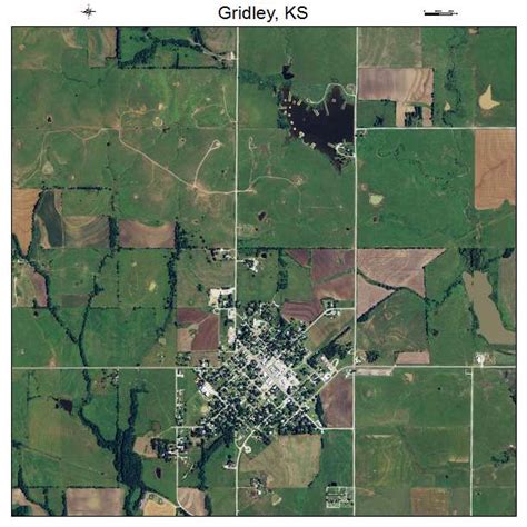 Aerial Photography Map of Gridley, KS Kansas