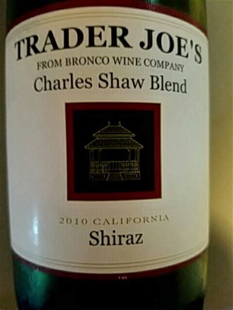 2014 Trader Joe's Charles Shaw Blend Shiraz | Vivino US