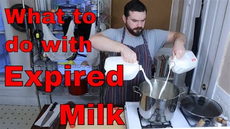 "EXPIRED" MILK TURNED INTO FREE FOOD - how to make farmer's cheese at home - YouTube