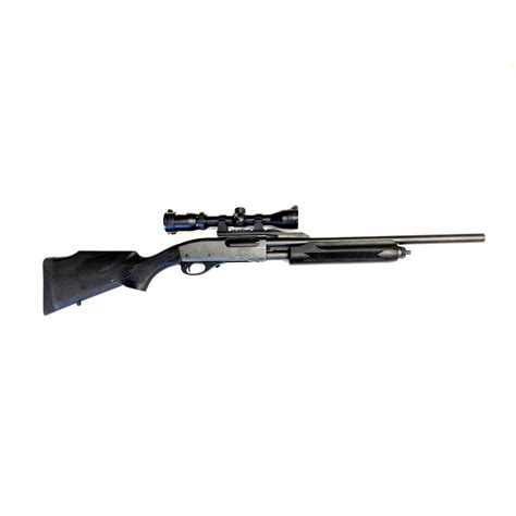 REMINGTON 870 SLUG GUN PUMP-ACTION 20GA 3" 18.5" RIFLED CANTILEVER BARREL W/ BUSHNELL 2-7X32 ...