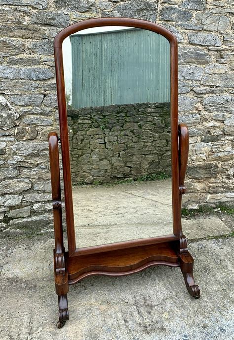 Victorian Mahogany Cheval Mirror