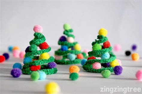 Pipe Cleaner Christmas Tree Decoration Tutorial | With Pom Poms