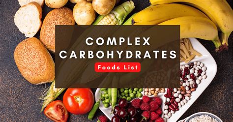 Complex Carbohydrates Food List (53 Foods in PDF)