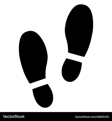 Human foot steps Royalty Free Vector Image - VectorStock