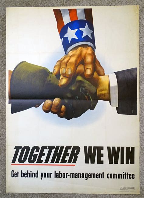 1943 Poster: “Together We Win” – Griffin Militaria