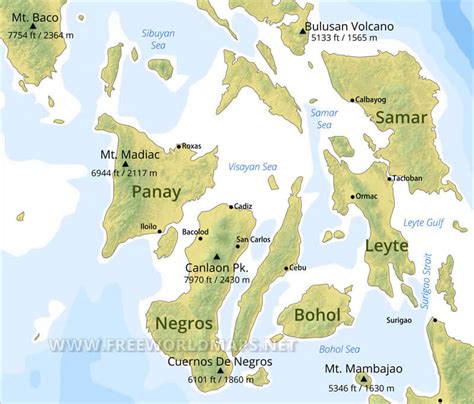 Visayas Maps, Philippines