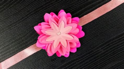 Paper Flower Rakhi Making || How To Make Flower Rakhi || Origami Flower || DIY || Paper Craft ...