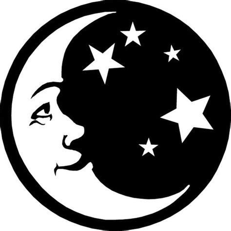 moon and stars | Silhouette | Pinterest | Vinyls, Sun and Clip art