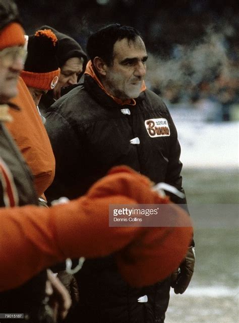 Cleveland Browns head coach Sam Rutigliano watches the action unfold... | Cleveland browns ...