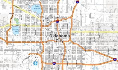 Printable Oklahoma City Map