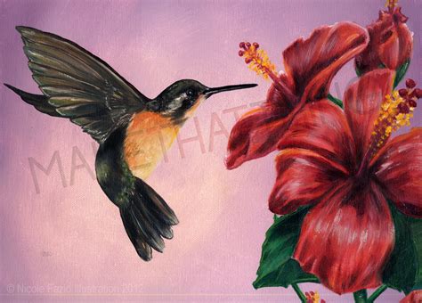 Hummingbird Oil Painting | Flower painting, Painting, Hummingbird painting