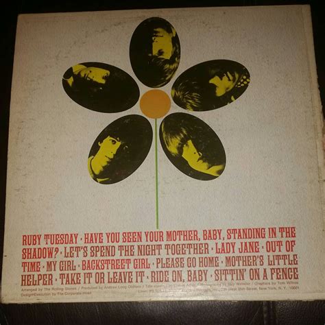 The Rolling Stones Flowers Original Vinyl Album. Rare early | Etsy