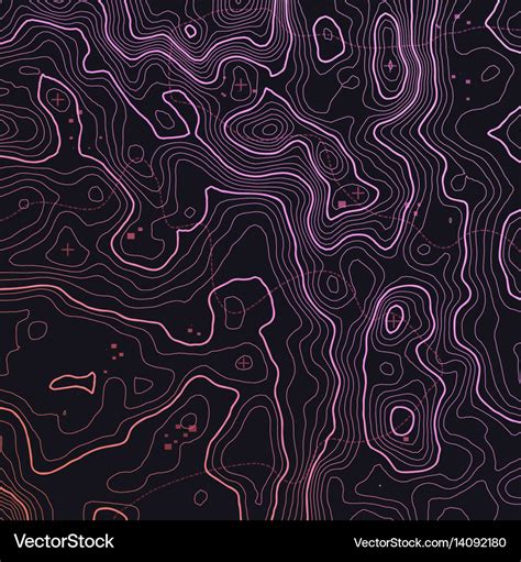 Dark colorful topographic map background Vector Image