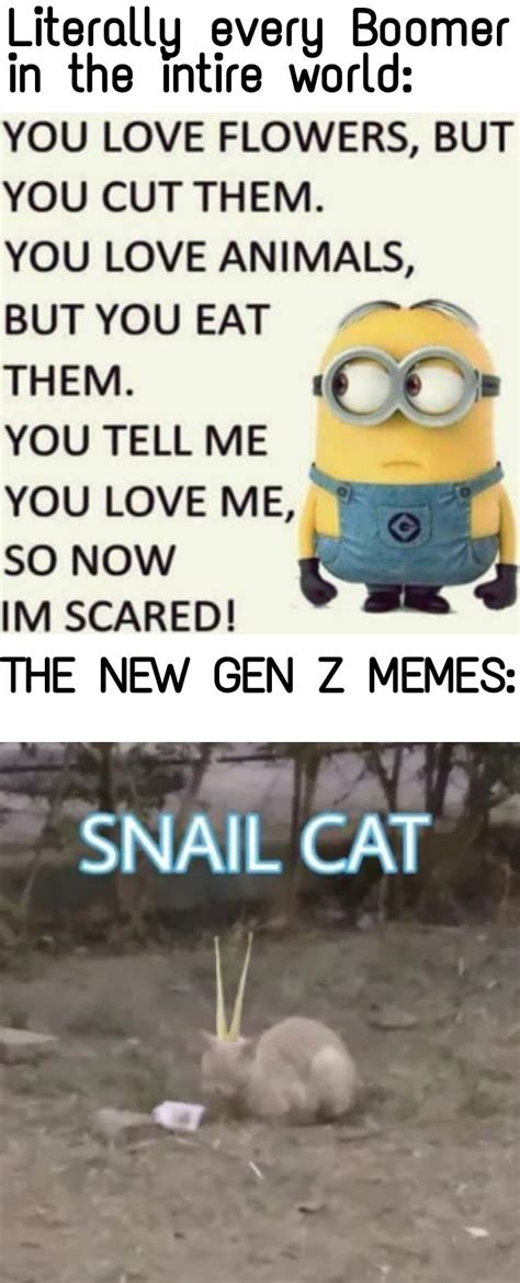 I know this type of meme is dead, I just want to show the new "SNAIL ...