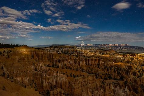 Night Photography Bryce Canyon with Moonlight and Sky Stars and Stock ...