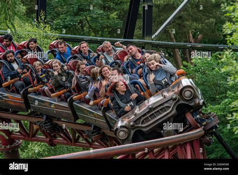 RITA Alton Towers Launched Rollercoaster Theme Park Staffordshire Stock Photo - Alamy