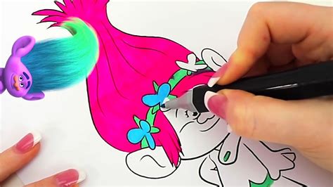 DREAMWORKS TROLLS COLORING BOOK REVERSE COLORING VIDEO FOR KIDS EPISODE ...