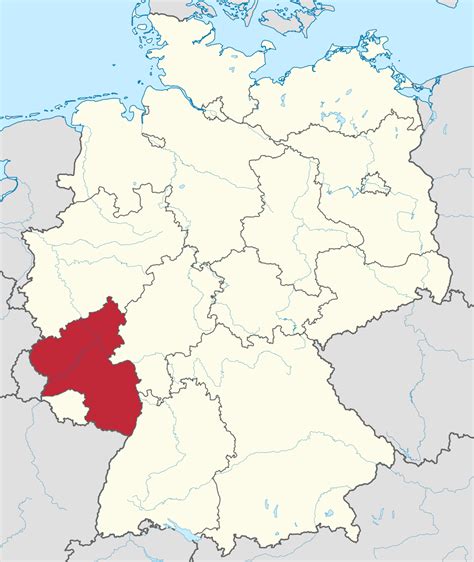 Map of Rhineland-Palatinate in Germany | Rhineland, Location map, Germany map