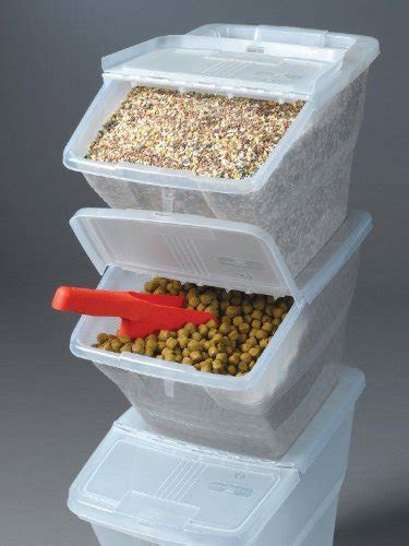 WTM CBCL-24 Stackable Bins with Hinged Lids, 24-Quart, Clear, Pack of 3 - Topdogsupply