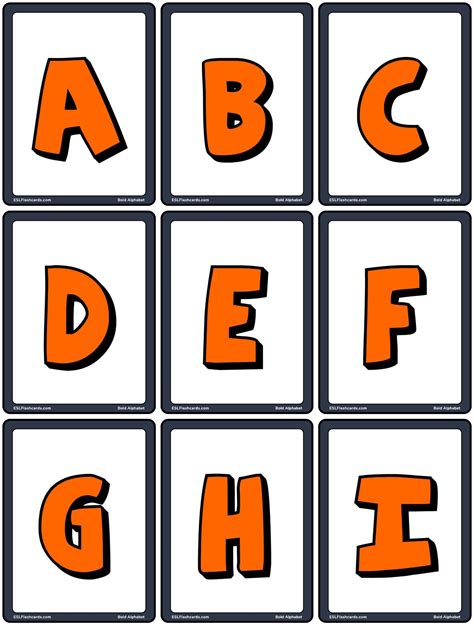 Uppercase Alphabet Flash Cards