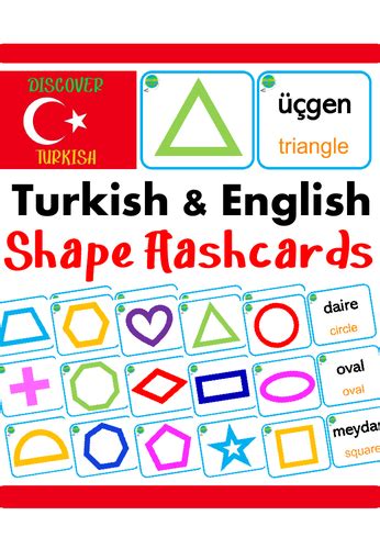 Turkish / English Flashcards - Shapes / Şekiller | Teaching Resources