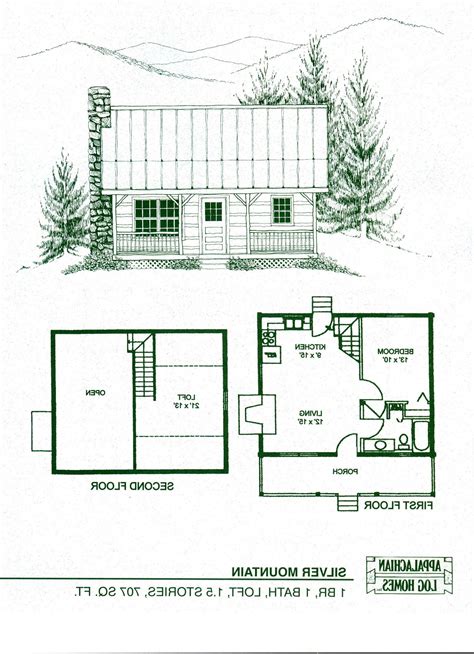 Large Floor Plan Small Cabin Plans With Loft And Porch Stylish – New ...