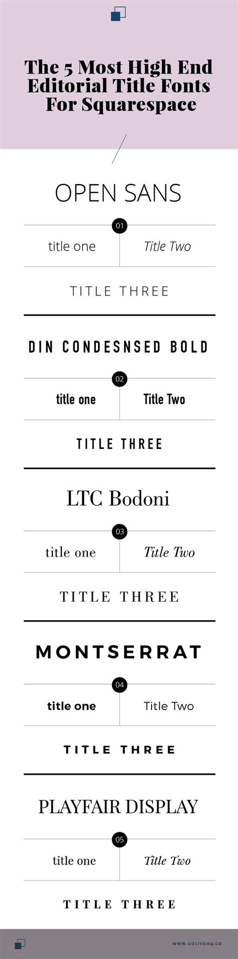 THE 5 MOST HIGH END FONTS FOR SQUARESPACE | Typography inspiration, Web ...