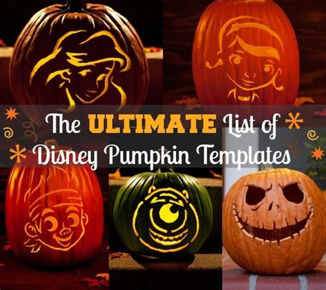 100+ Disney Pumpkin Stencils and Disney Pumpkin Carving Templates